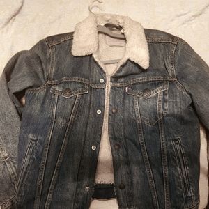 Levi's Sherpa Coat, Custom Painted, James Dean